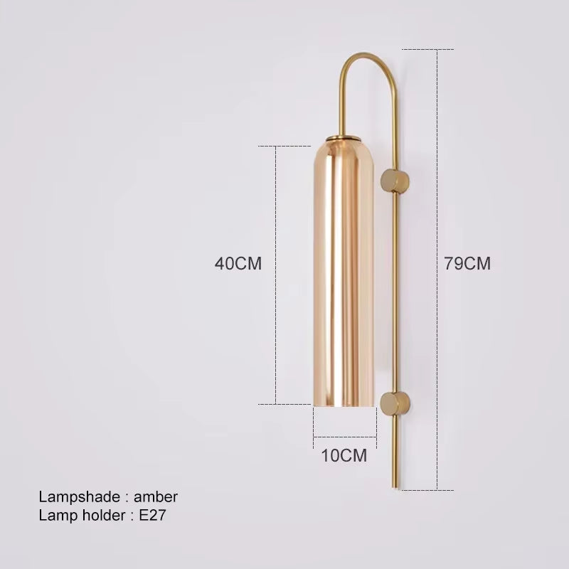 Modern Luxury Glass LED Wall Lights Nordic Art Background Wall Lamps Bedside Corridor Stairs Decor Lighting Fixtures