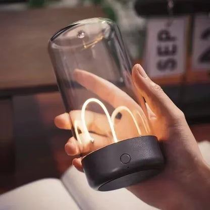 Portable Quantum Wire Ambient Magnetic Light Type-C Rechargeable Eye Protection Lamp for Bedroom Study Camping Gift