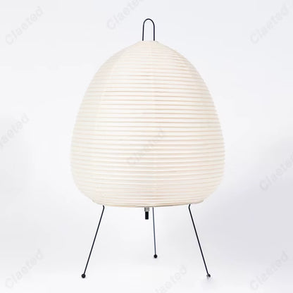 Japanese Design Paper Table Lamp Tripod Rice Paper Table Lamp Japanese Style Lantern Lamp Led Desk Lamp for Bedroom