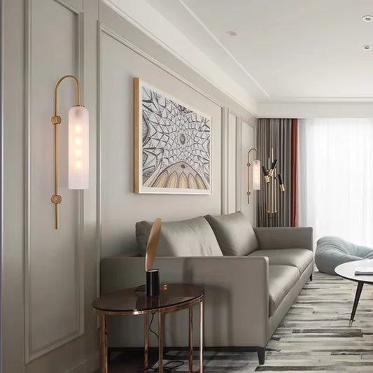 Modern Luxury Glass LED Wall Lights Nordic Art Background Wall Lamps Bedside Corridor Stairs Decor Lighting Fixtures