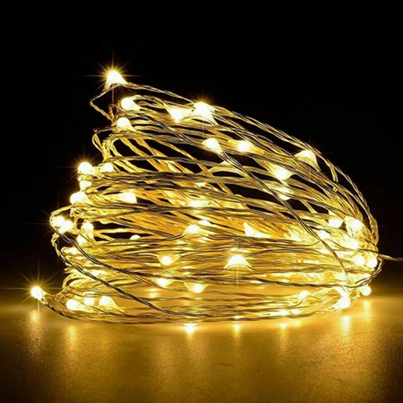 1Pack Fairy Light String Led Copper Wire String Light 1/2/3/5/10M Battery Powered for Bedroom Garden Party Wedding Decoration
