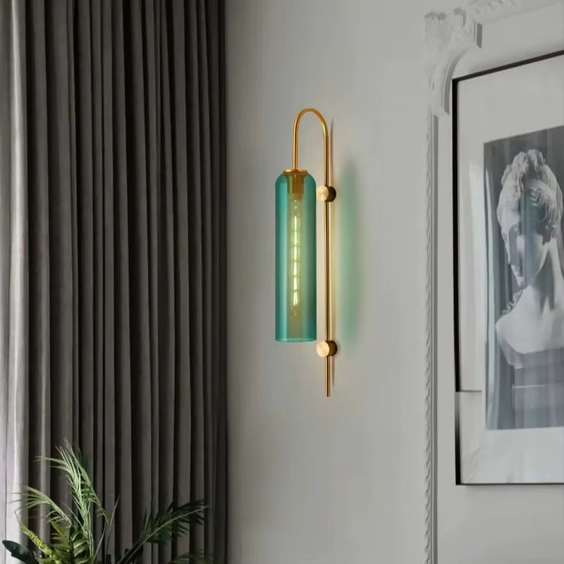 Modern Luxury Glass LED Wall Lights Nordic Art Background Wall Lamps Bedside Corridor Stairs Decor Lighting Fixtures